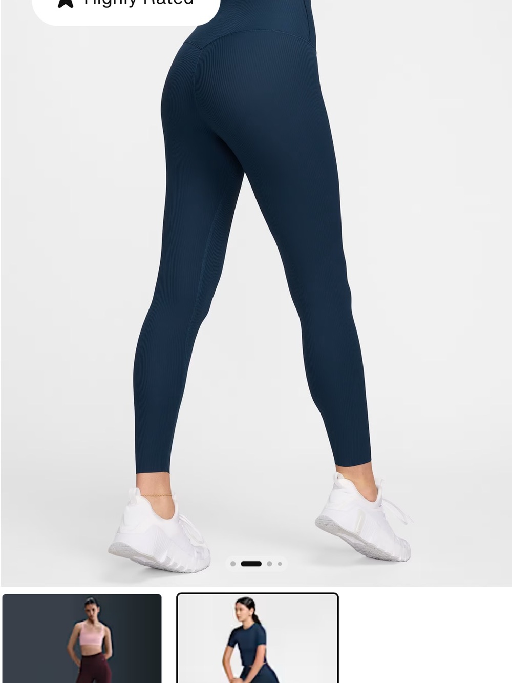 Nike Black Zenvy Rib
Women's High-Waisted 7/8 Leggings